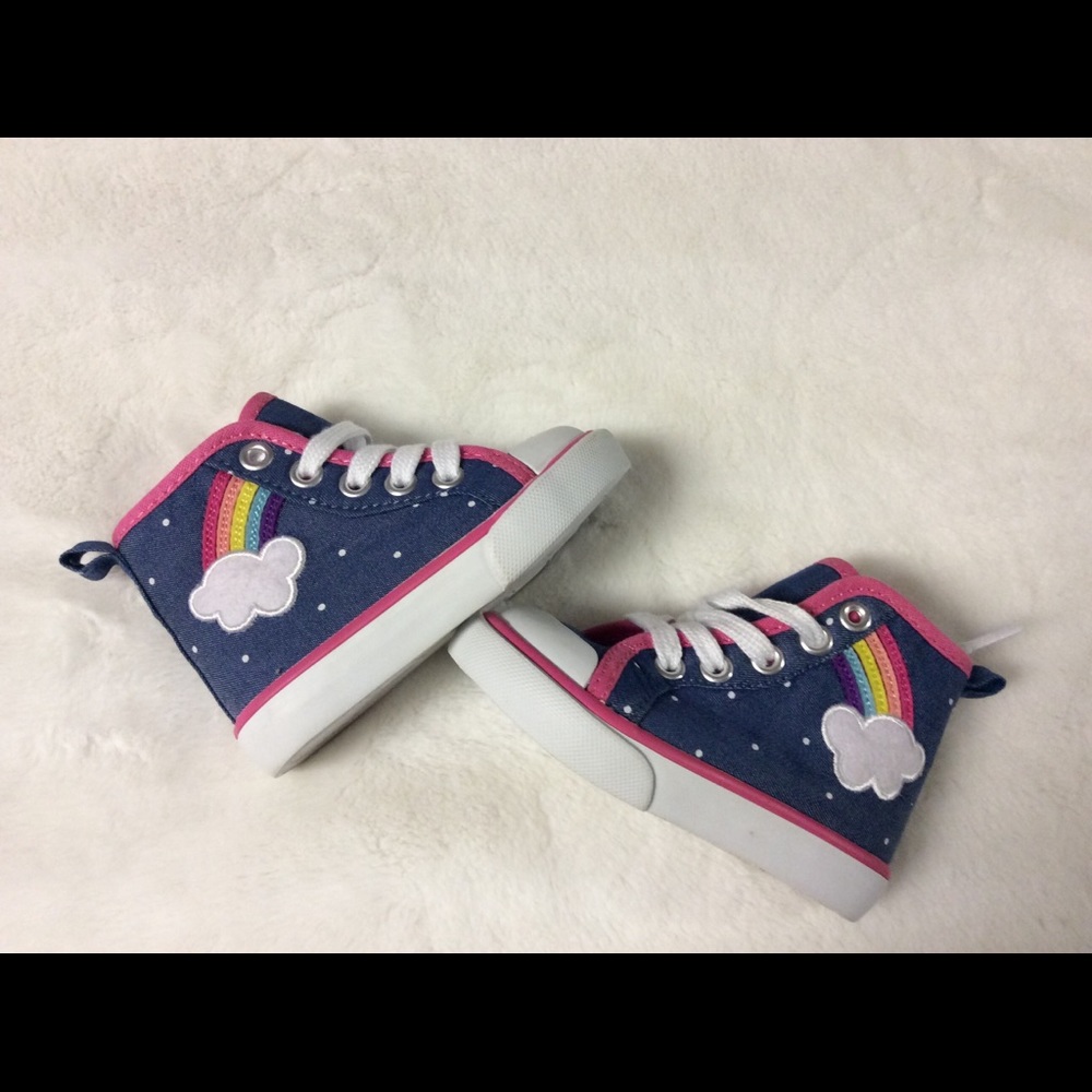 Gymboree Rainbow Polkadots Hight Top Sneakers 4